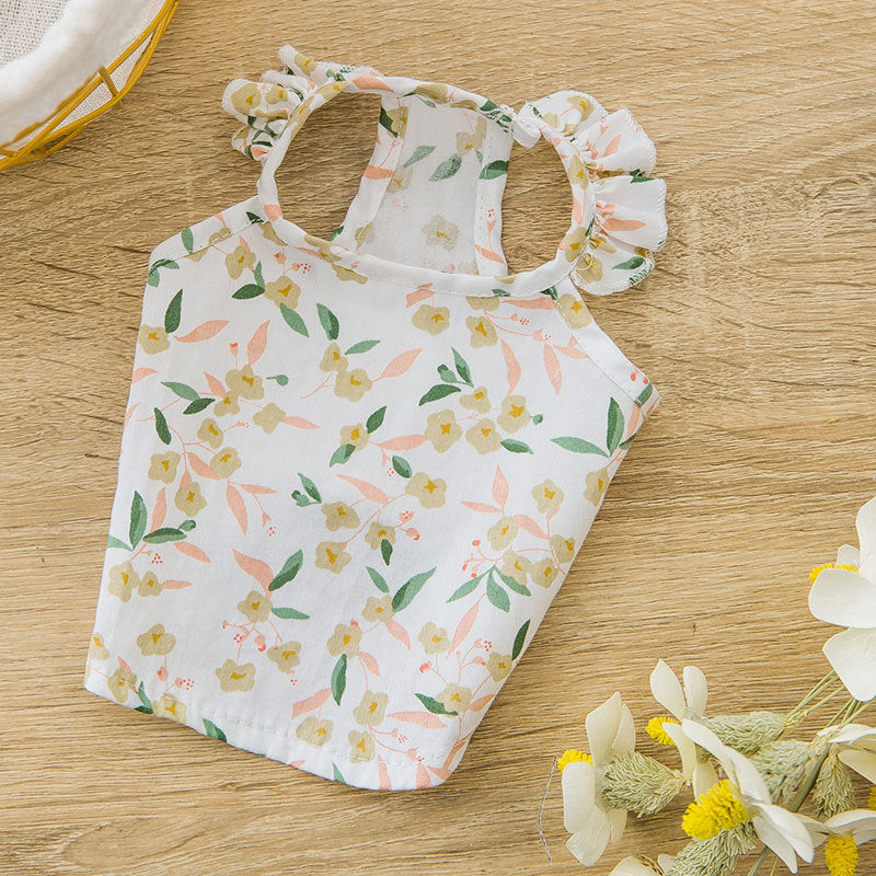Floral Anti-hair Cat Halter Skirt