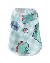 Spring and summer new pet vest full of cute little dinosaur cat clothes little dog puppy cat clothes