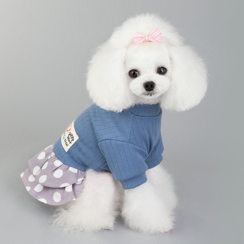 Cute Smiley Polka Dot Pet Dress