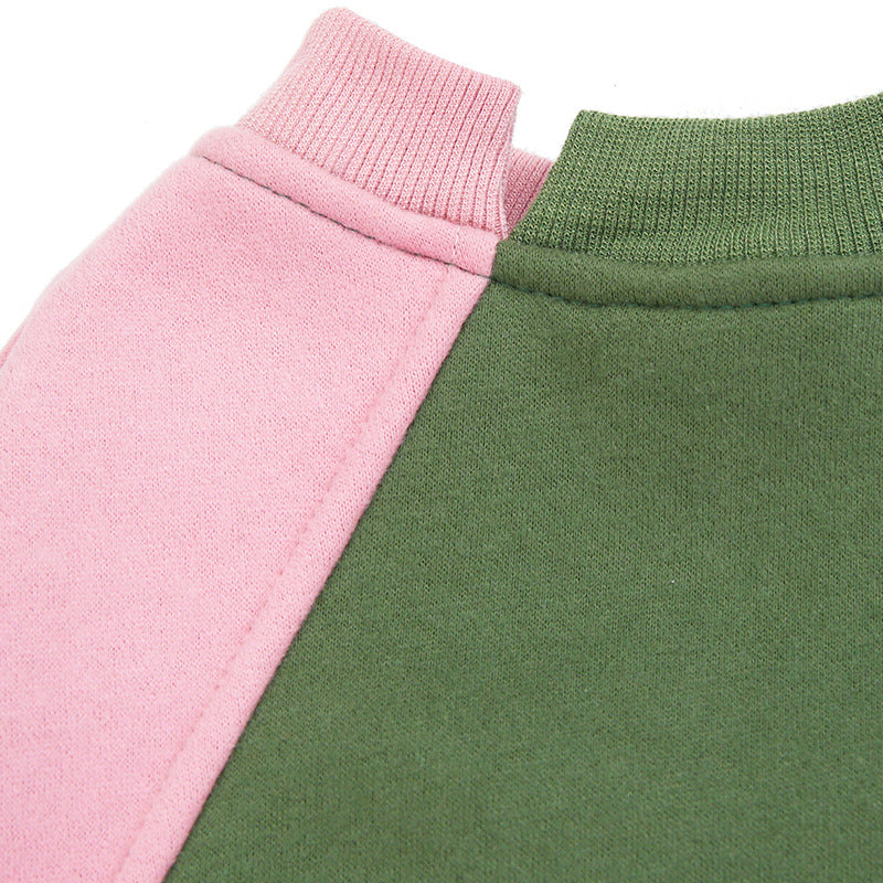 Fleece Soft Touch Contrast Stitching Pet Sweater