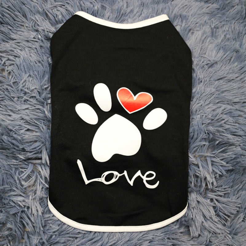 Pet Bichon Teddy Dog Spring Summer Love Vest