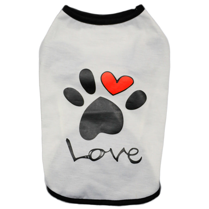 Pet Bichon Teddy Dog Spring Summer Love Vest