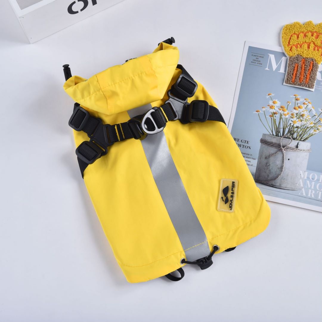Raincoat Windbreaker Pet Chest Back Waterproof Snowproof Raincoat Pet Dog Clothes