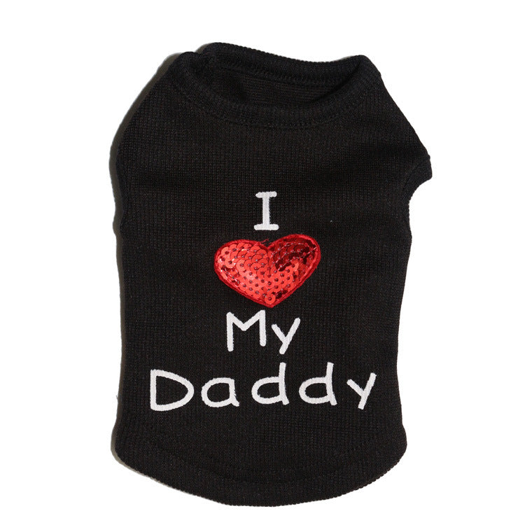 Pet Supplies Dog Clothes Threaded Daddy Mommy 4 Pet Vest