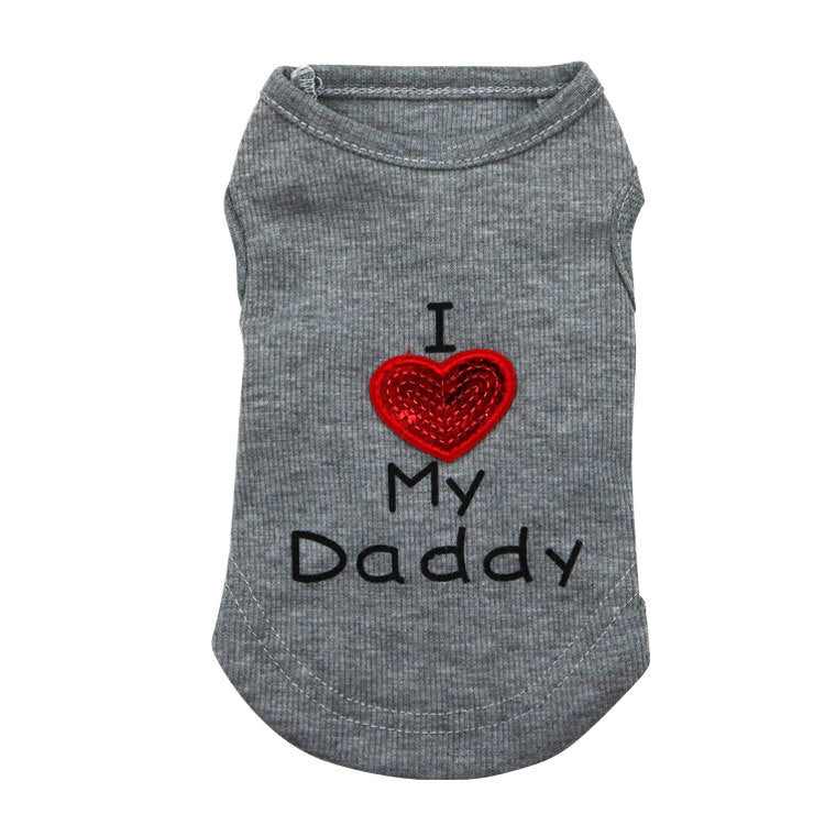 Pet Supplies Dog Clothes Threaded Daddy Mommy 4 Pet Vest