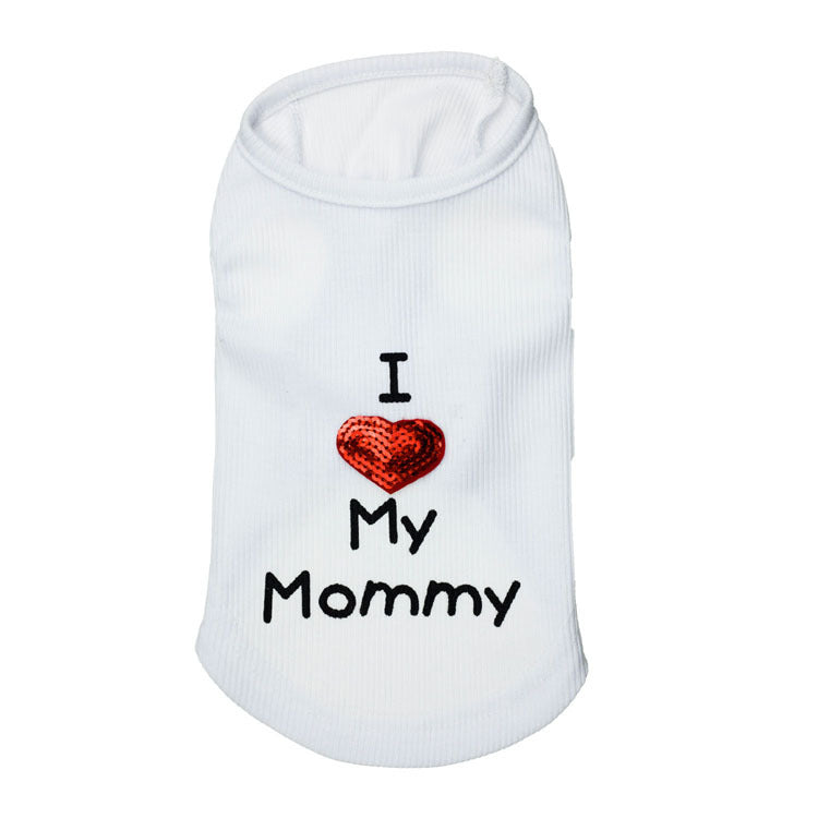Pet Supplies Dog Clothes Threaded Daddy Mommy 4 Pet Vest