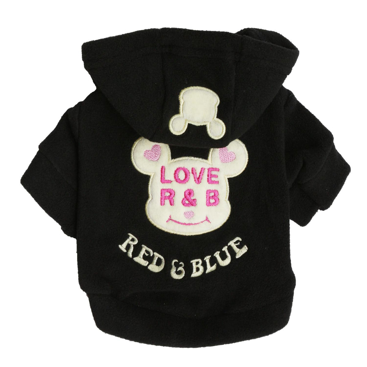 Polar Fleece Cartoon Embroidered Pet Hooded T-Shirt Wholesale