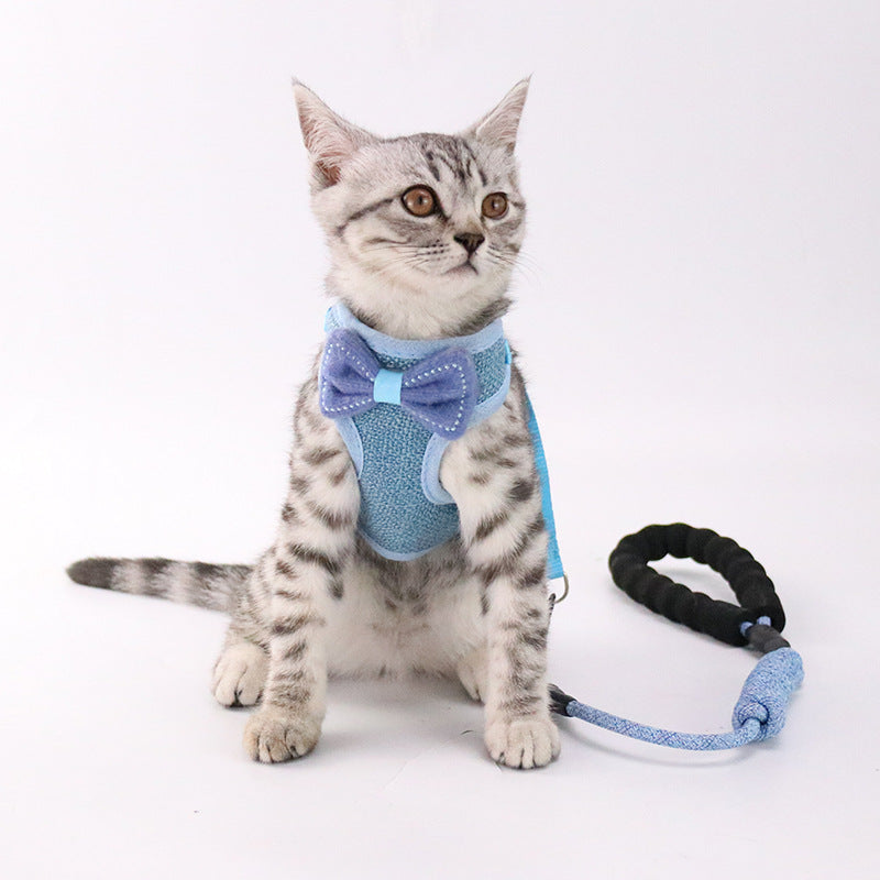 Anti-Breakaway Adjustable Bow-Knot Vest Cat Rope