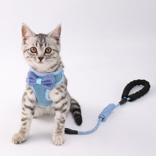 Anti-Breakaway Adjustable Bow-Knot Vest Cat Rope