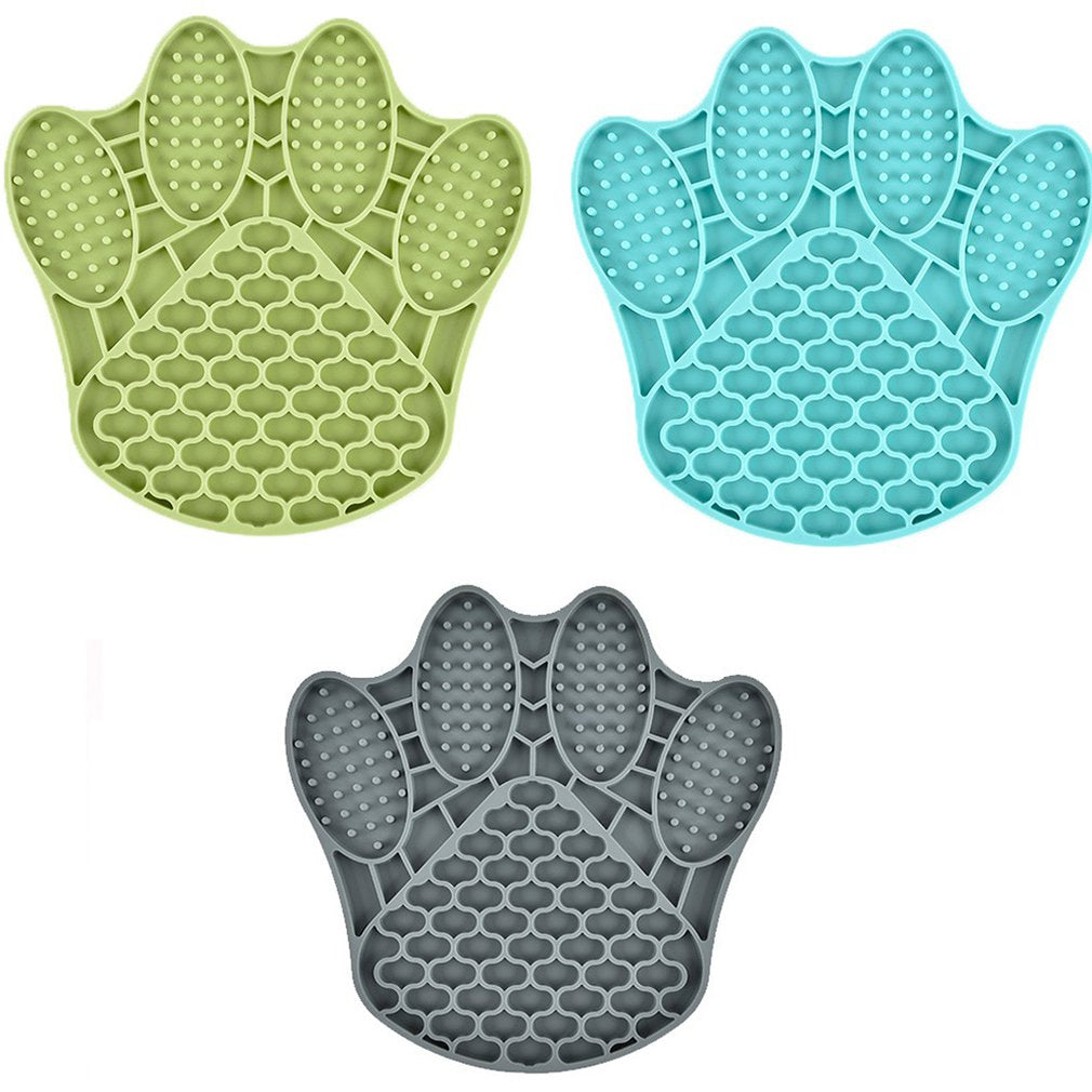 New Silicone Dog Licking Mat Pet Feeding Bowl Slow Food Cat Plate Dog Silicone Slow Food Mat Anti-Choke Bowl