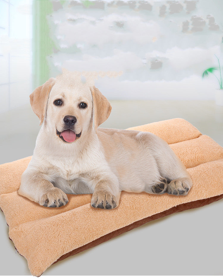 Autumn And Winter Fully Removable And Washable Square Lamb Velvet Pet Kennel Mat