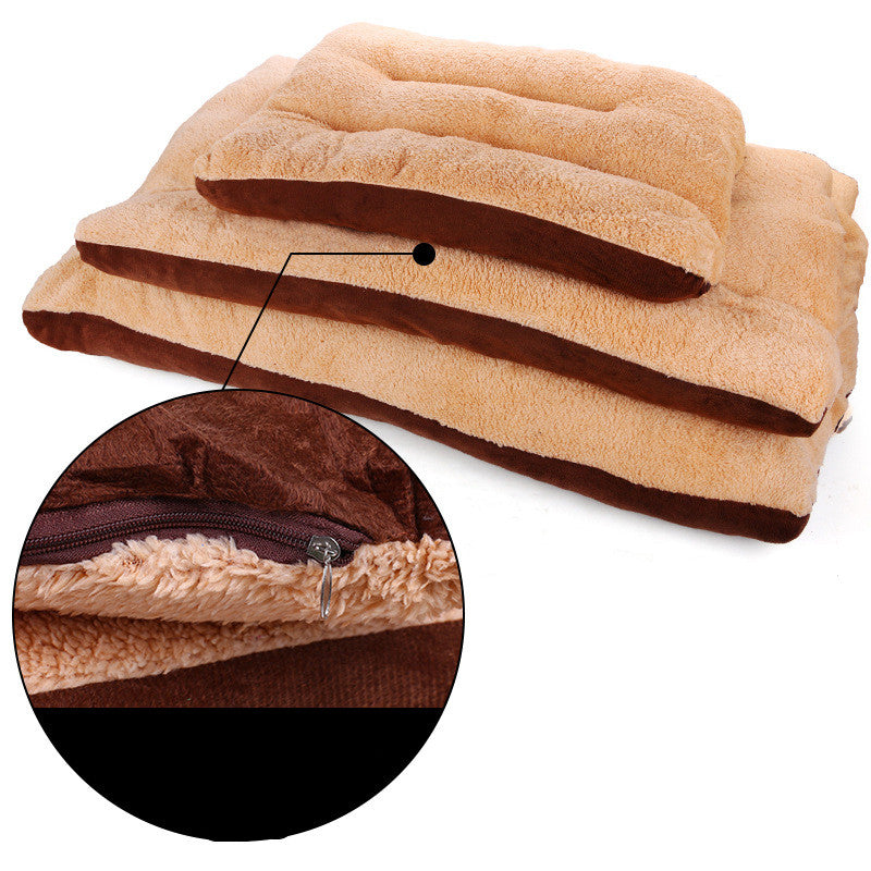 Autumn And Winter Fully Removable And Washable Square Lamb Velvet Pet Kennel Mat