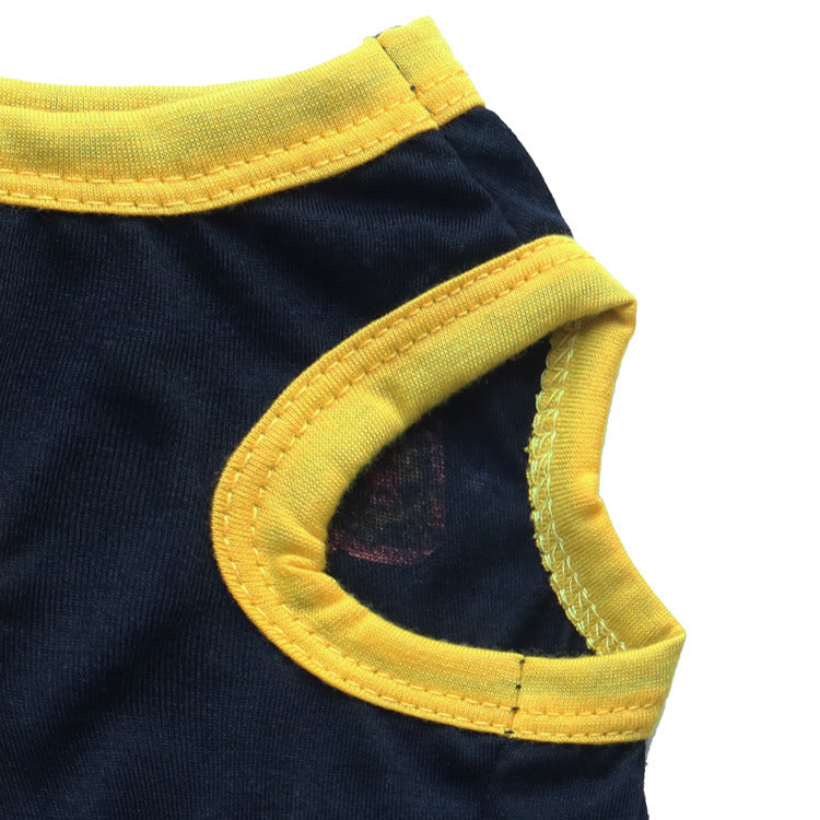 Pet Supplies Dog Clothing Cotton Jersey Printed Sports Small Dog Vest