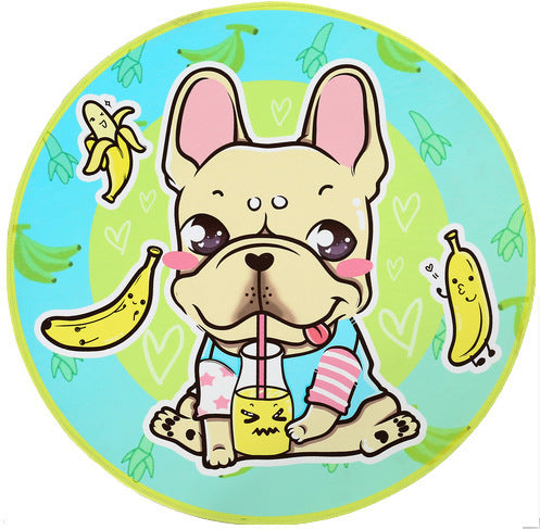 Round Pet Mat Summer Childrens Home Four Seasons Universal Non-slip Cartoon Dog Carpet