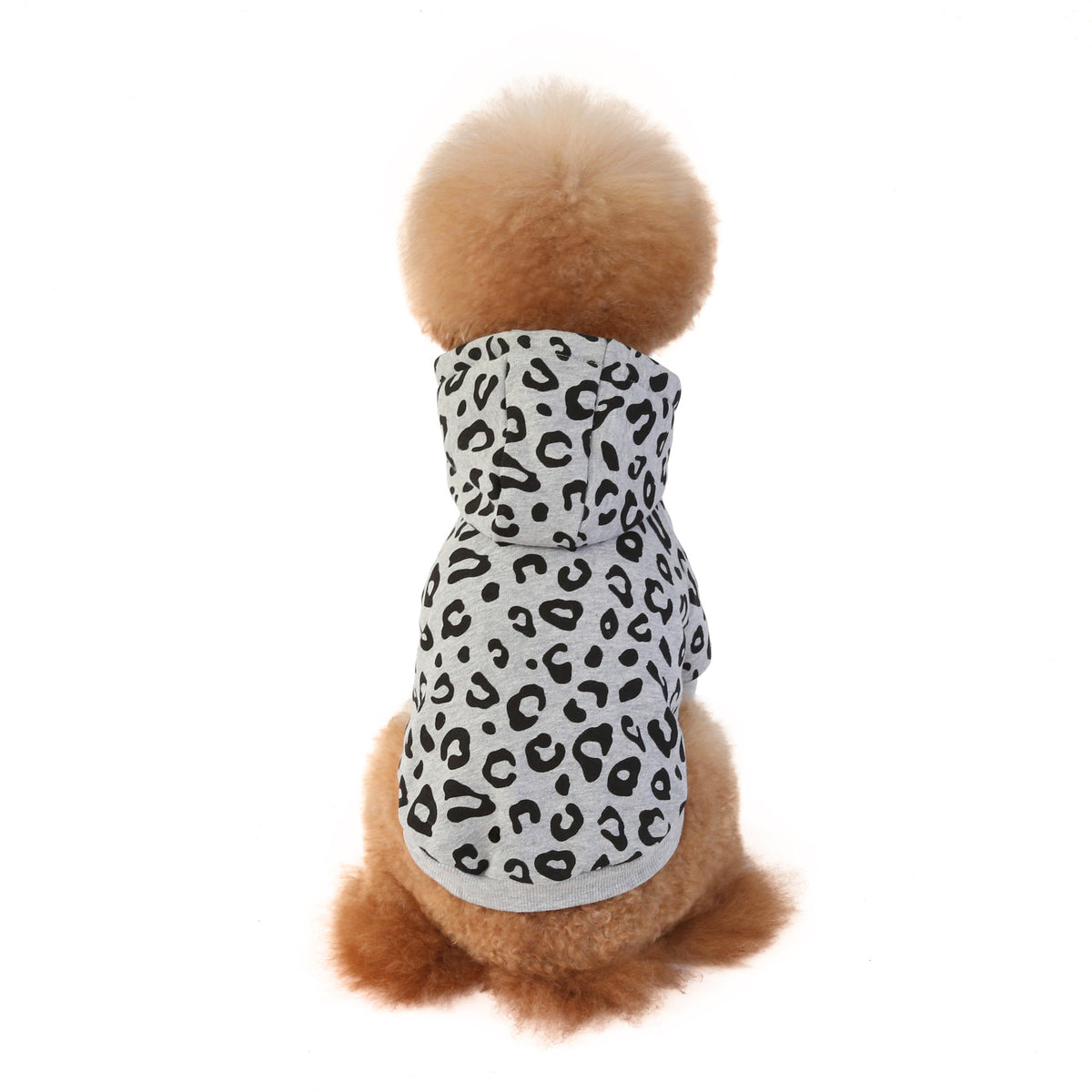New Pet Sweater Fashion Leopard Dog Clothes Hooded Printing Simple Design Method Fighting Clothes