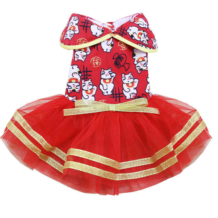 Kimono And Wind Bronzing Dog Cat Pet Small And Medium-Sized Dog Two Foot Guard Clothing Supplies