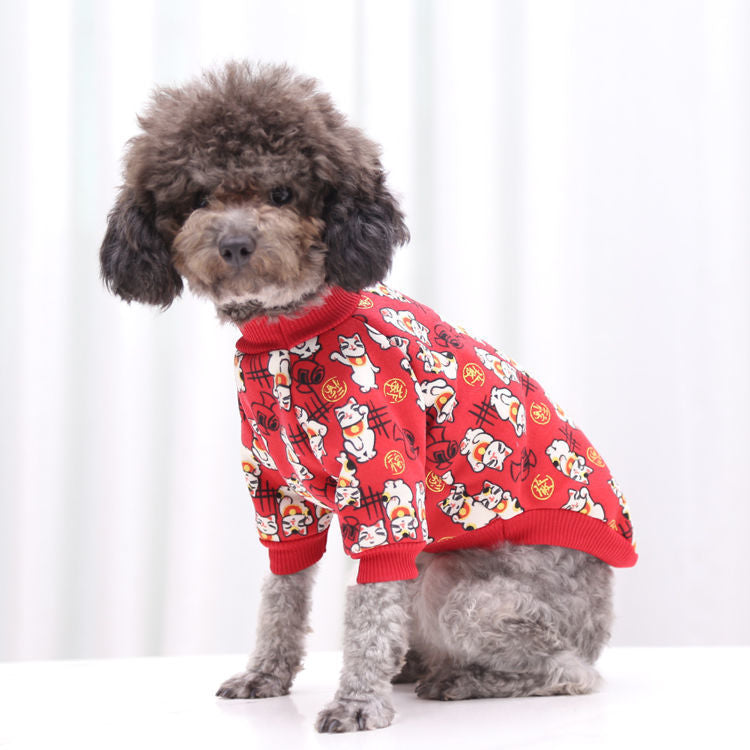 Kimono And Wind Bronzing Dog Cat Pet Small And Medium-Sized Dog Two Foot Guard Clothing Supplies