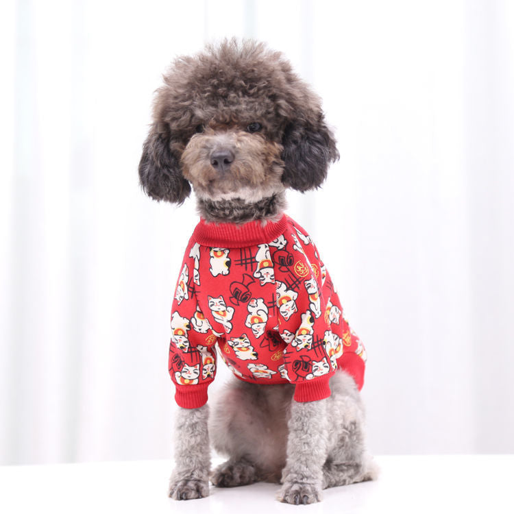Kimono And Wind Bronzing Dog Cat Pet Small And Medium-Sized Dog Two Foot Guard Clothing Supplies