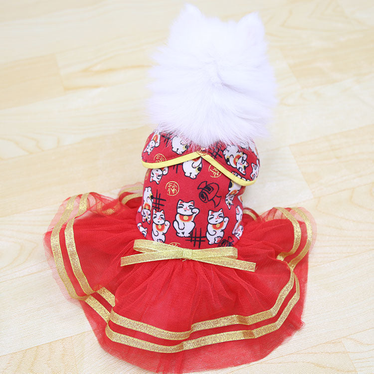 Kimono And Wind Bronzing Dog Cat Pet Small And Medium-Sized Dog Two Foot Guard Clothing Supplies