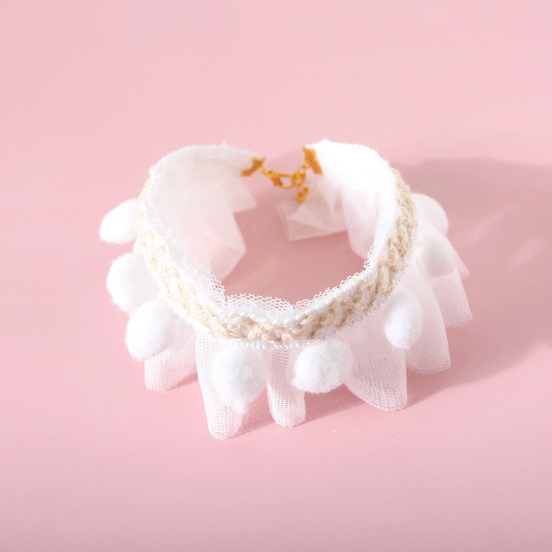 Lace Princess Pet Adjustable Collar Collar Cat Dog Photo Accessories Asian Chinese Style Necklace