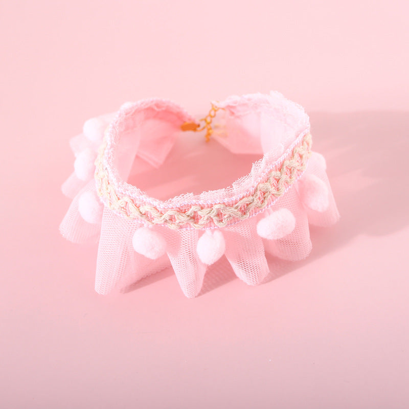 Lace Princess Pet Adjustable Collar Collar Cat Dog Photo Accessories Asian Chinese Style Necklace