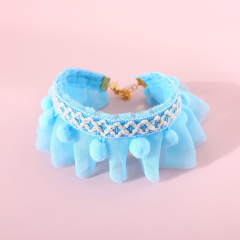 Lace Princess Pet Adjustable Collar Collar Cat Dog Photo Accessories Asian Chinese Style Necklace