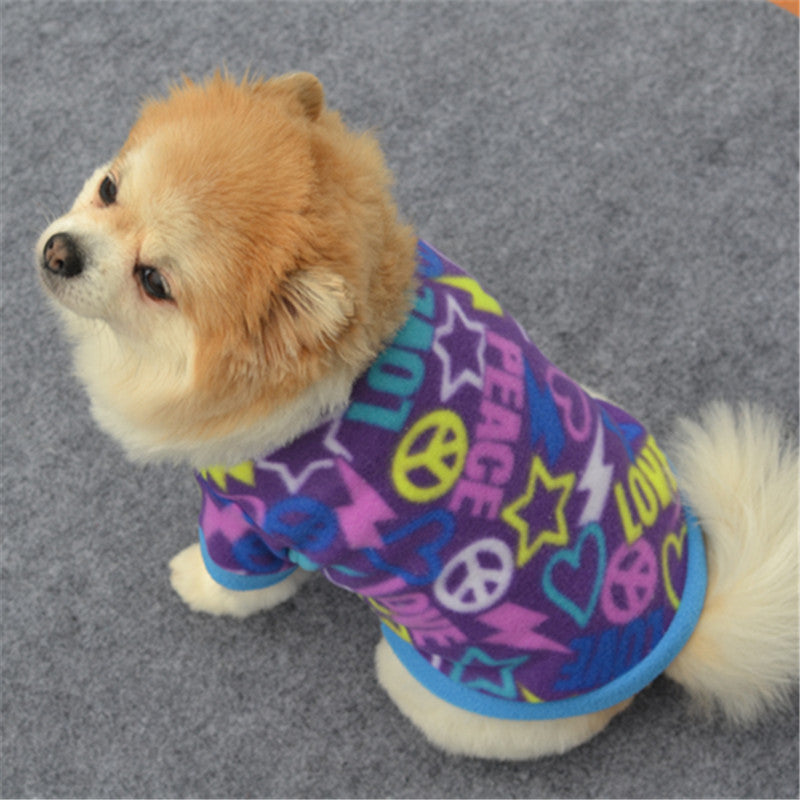 Pet Clothes Dog Spring And Autumn Warm Fleece Clothing