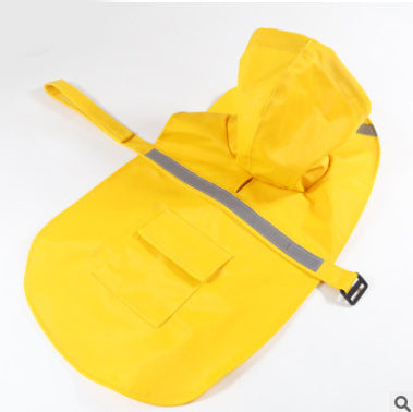 Pet Raincoat Dog Raincoat Labrador Golden Retriever Large and Medium-sized Dog Reflective Waterproof Snowproof Big Dog Clothes