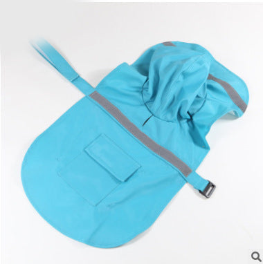 Pet Raincoat Dog Raincoat Labrador Golden Retriever Large and Medium-sized Dog Reflective Waterproof Snowproof Big Dog Clothes