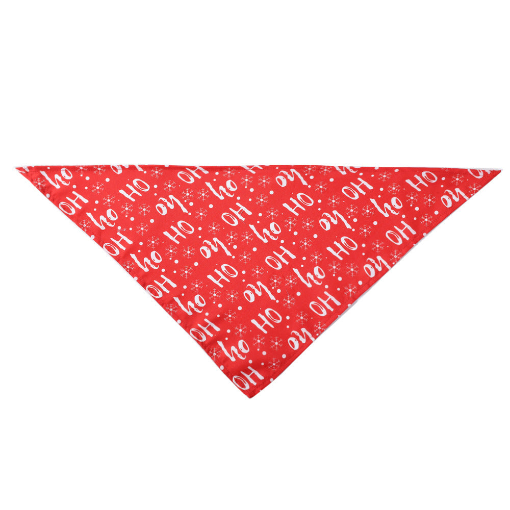 Christmas Pet Saliva Towel Dog Triangle Scarf Cat Decoration Scarf