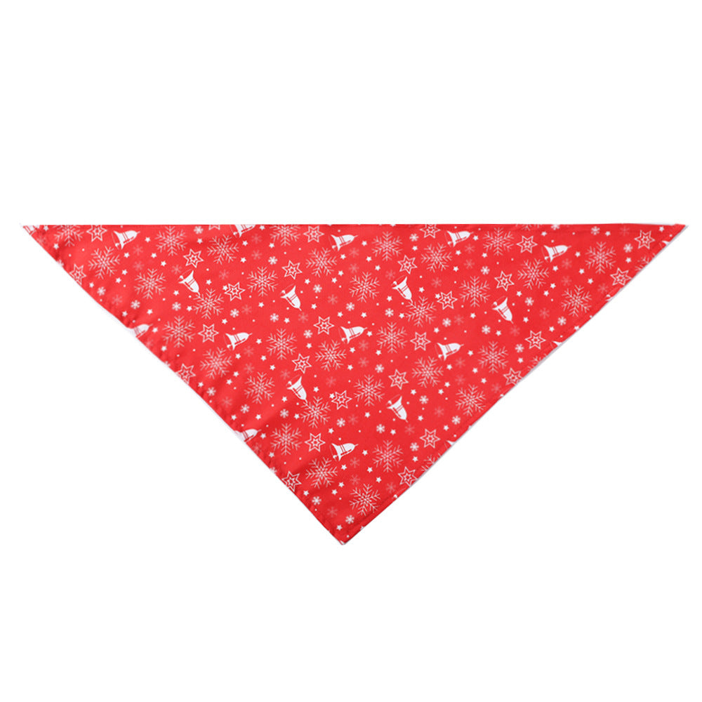 Christmas Pet Saliva Towel Dog Triangle Scarf Cat Decoration Scarf
