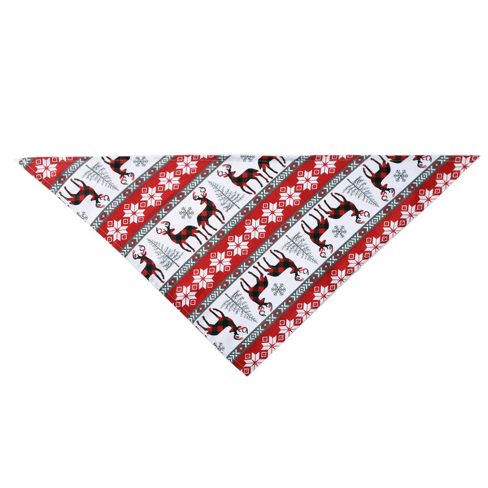 Christmas Pet Saliva Towel Dog Triangle Scarf Cat Decoration Scarf