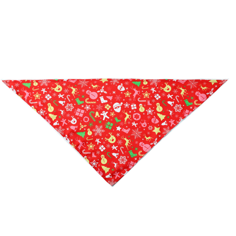 Christmas Pet Saliva Towel Dog Triangle Scarf Cat Decoration Scarf
