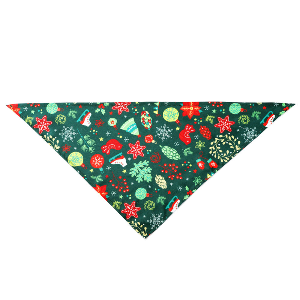 Christmas Pet Saliva Towel Dog Triangle Scarf Cat Decoration Scarf