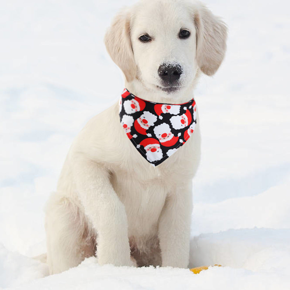 Christmas Pet Saliva Towel Dog Triangle Scarf Cat Decoration Scarf