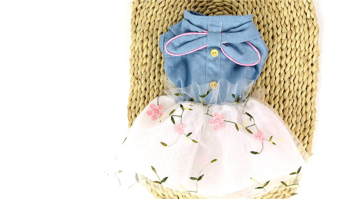 Pet Clothes Puppy Net Yarn Princess Dress Factory Original Direct Wholesale