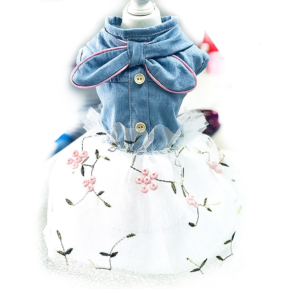 Pet Clothes Puppy Net Yarn Princess Dress Factory Original Direct Wholesale
