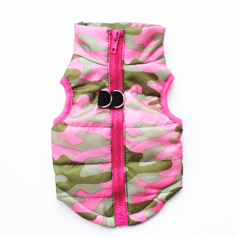Padded Jacket Waistcoat Vest, Chemical Fiber Cotton, Traction Buckle
