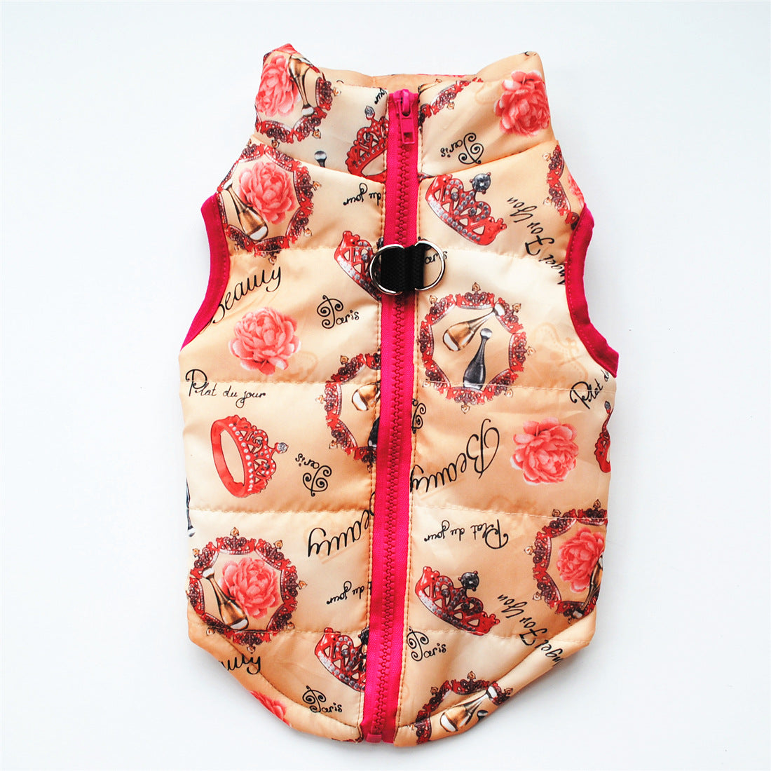 Padded Jacket Waistcoat Vest, Chemical Fiber Cotton, Traction Buckle
