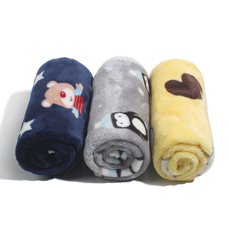 Four Seasons Blanket Kennel Pad Warm Coral Fleece