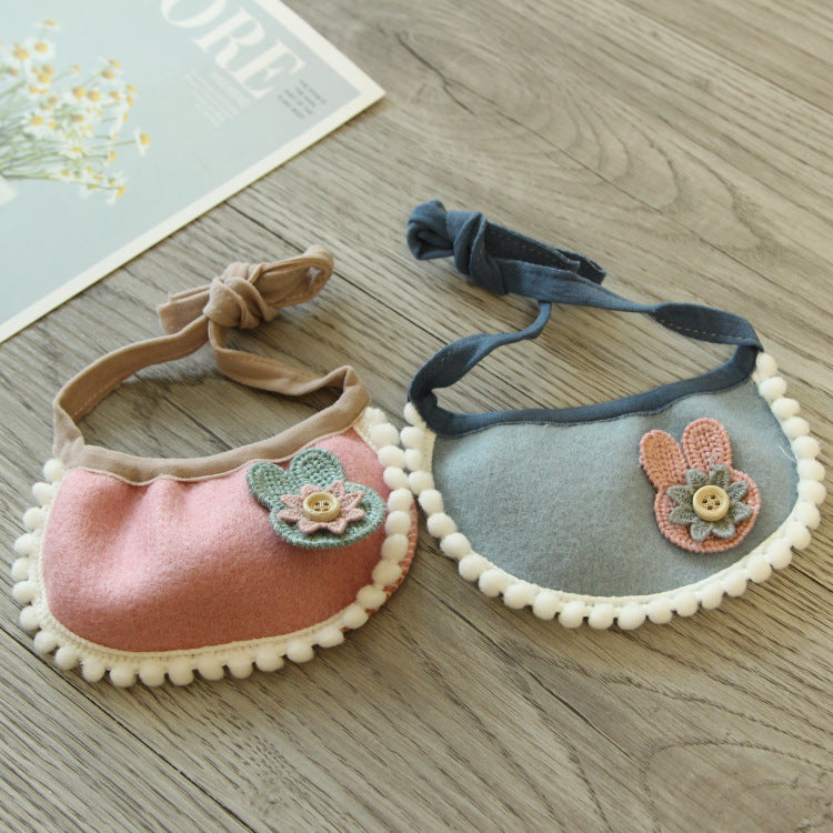 Hand-woven Bib Cat And Dog Bib