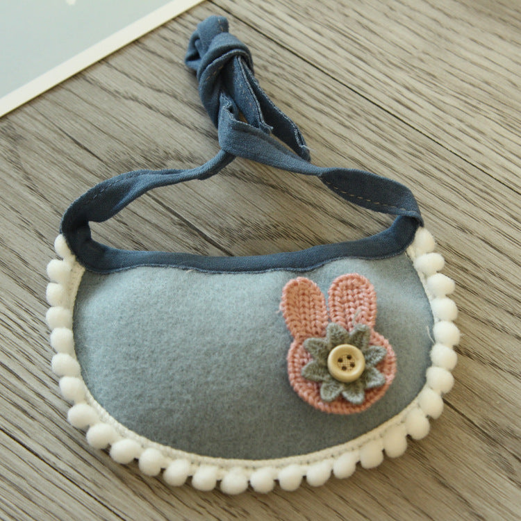 Hand-woven Bib Cat And Dog Bib