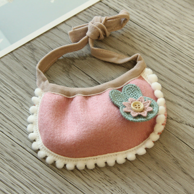 Hand-woven Bib Cat And Dog Bib