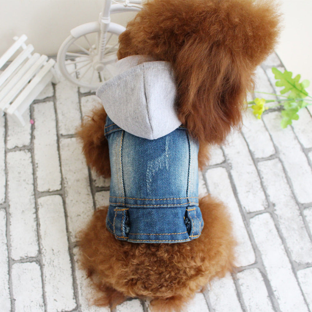 Pet Clothing Gray Hat Cowboy Small Waistcoat