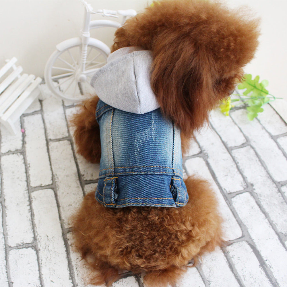 Pet Clothing Gray Hat Cowboy Small Waistcoat