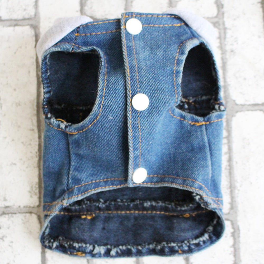 Pet Clothing Gray Hat Cowboy Small Waistcoat
