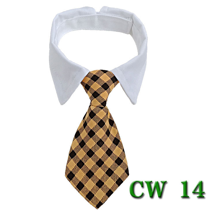 Pet Neck Tie Dog Tie Striped Bib Scarf Bow Knot