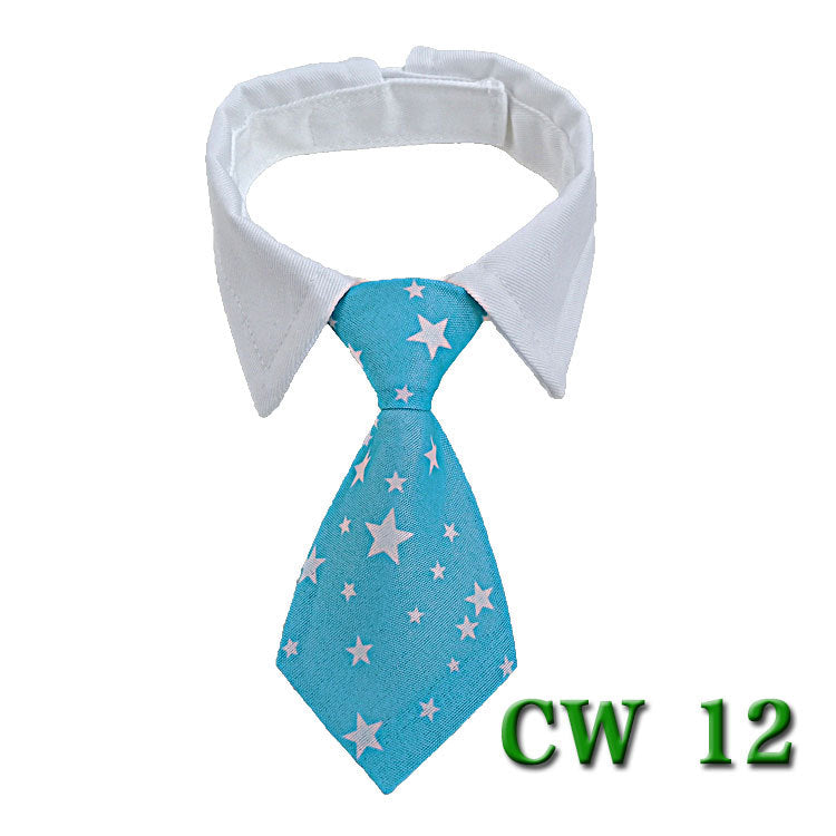 Pet Neck Tie Dog Tie Striped Bib Scarf Bow Knot
