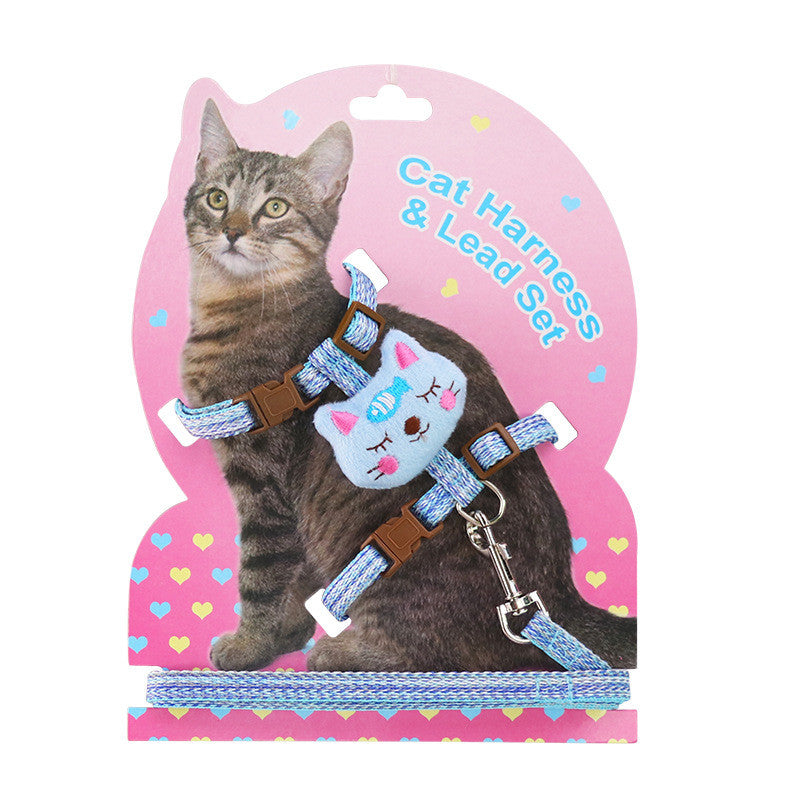 Anti-Breakaway Comfortable Cat Traction Adjustable Cat Rope