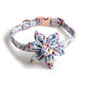 Flower Print Dog Collar Rose Metal Buckle And Wind Sunflower Pet Collar